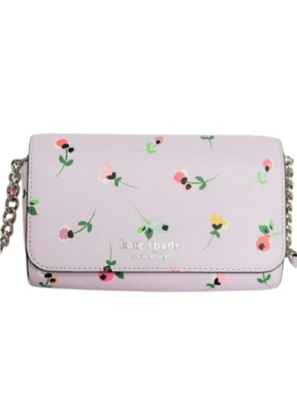 Kate Spade Lavender Purple Wildflower Ditsy Floral Crossbody Purse Bag